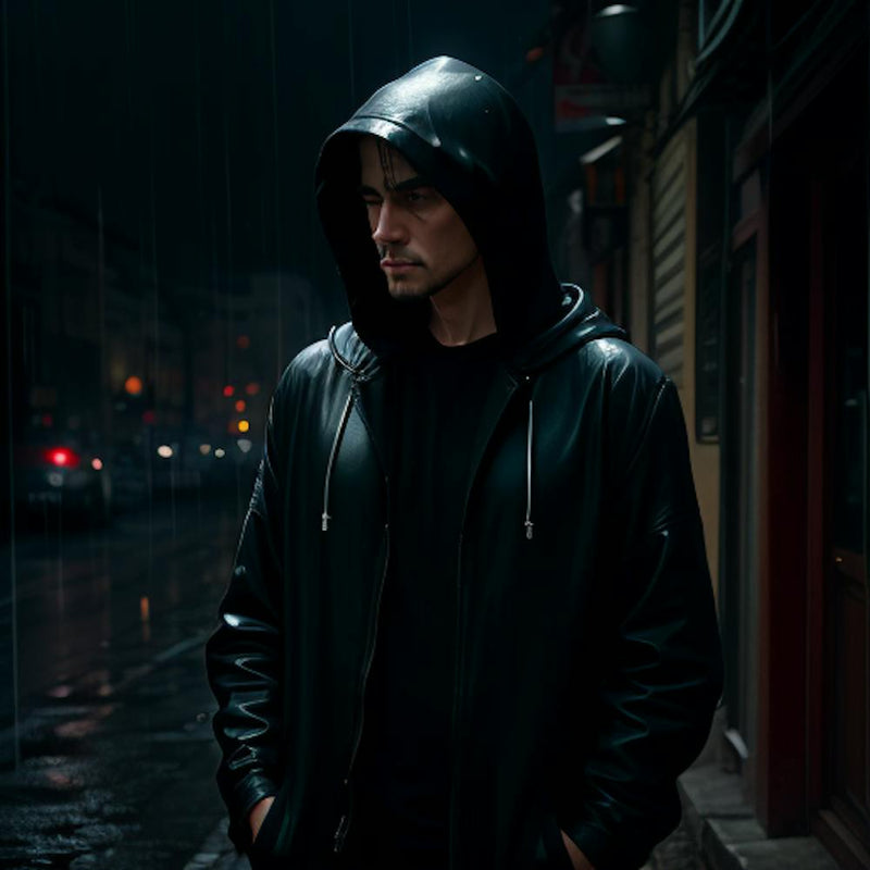 Man In Black Hoodie