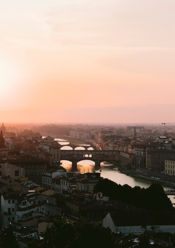 Pastel Sunset In Florence Italy