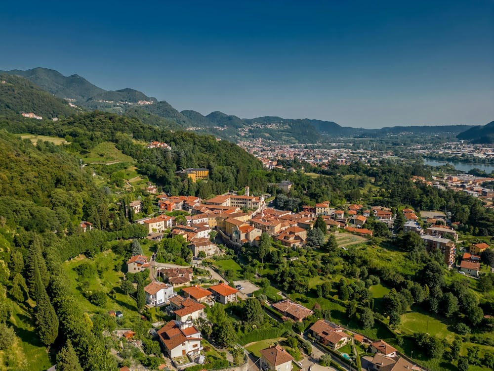Aerial View Of A Village In Italy 1