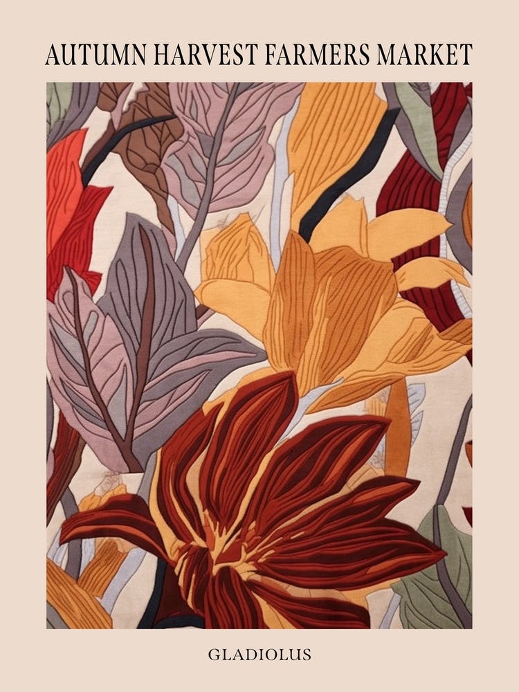 Fall Botanicals Gladiolus 2 Poster