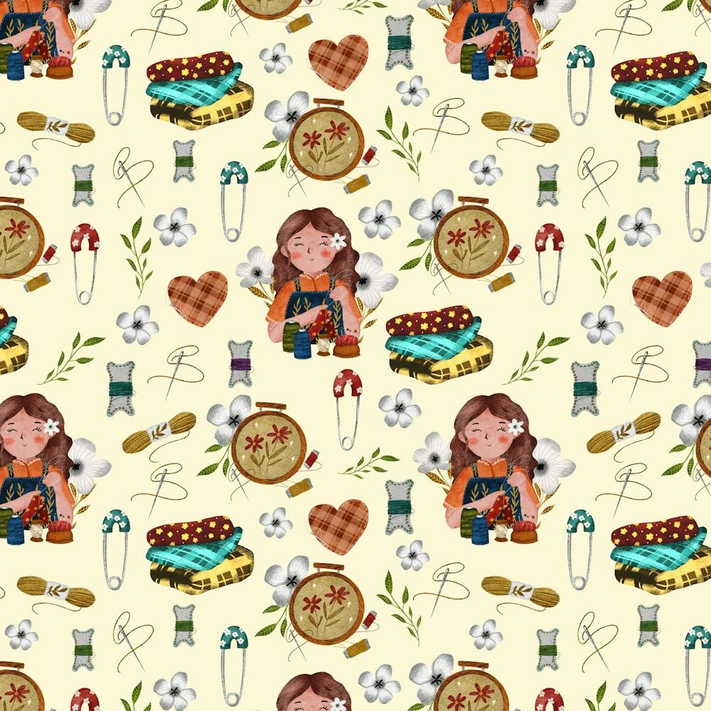 Seamstress and sewing tools