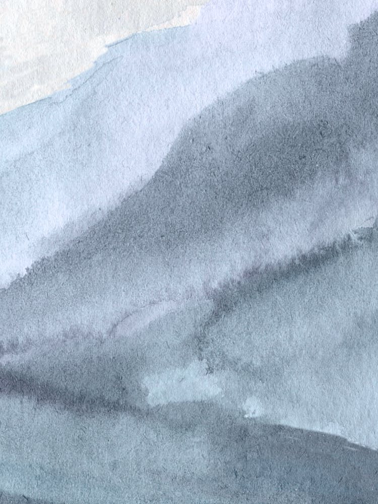 Watercolor Of Mountains 15