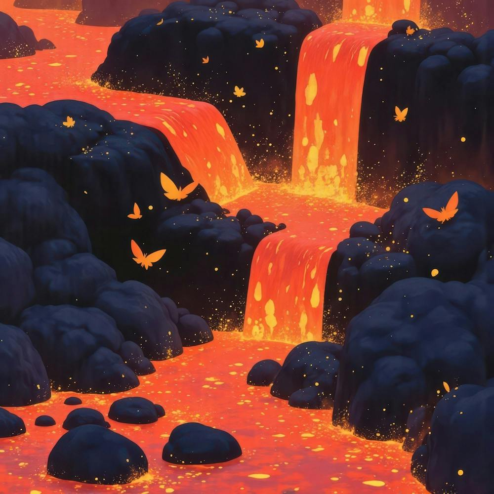 Lava Waterfall