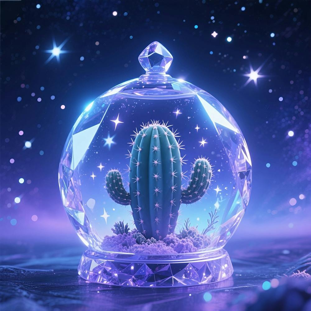 Cactus In A Glass Dome 1
