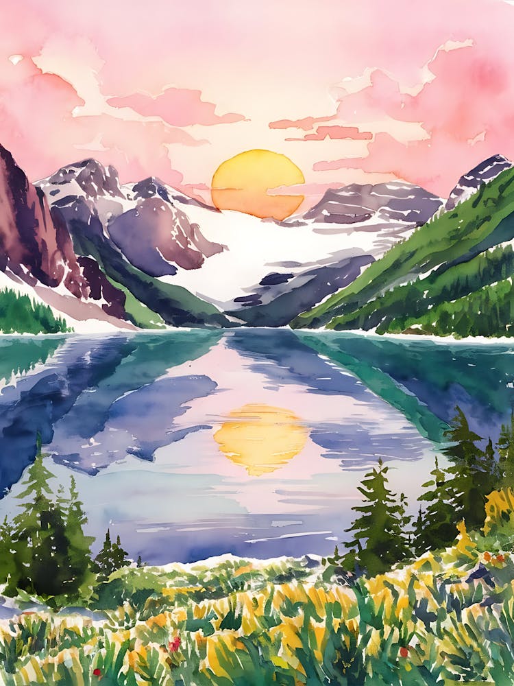Sunset Over Lake