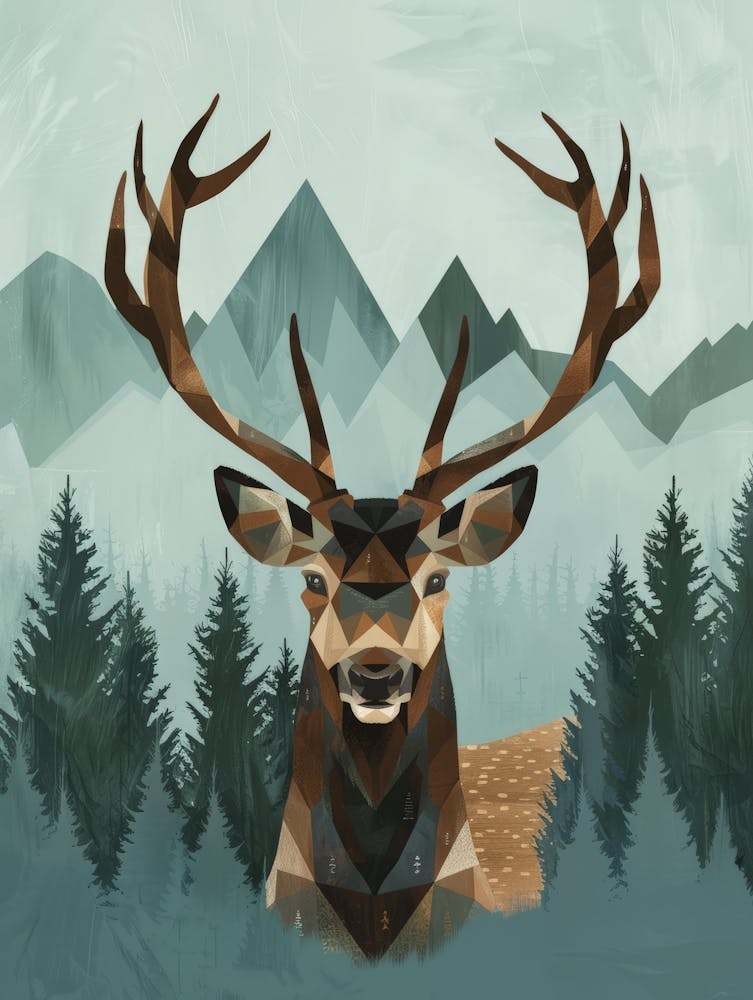 Deer Canvas Art 1
