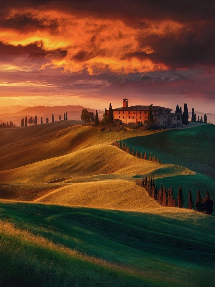 Sunset In Tuscany 1