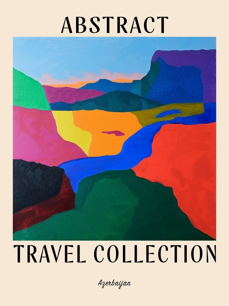 Abstract Travel Collection Poster Azerbaijan