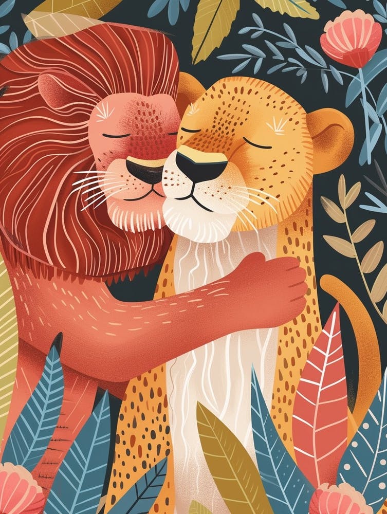 African Lion Rituals Illustration 4