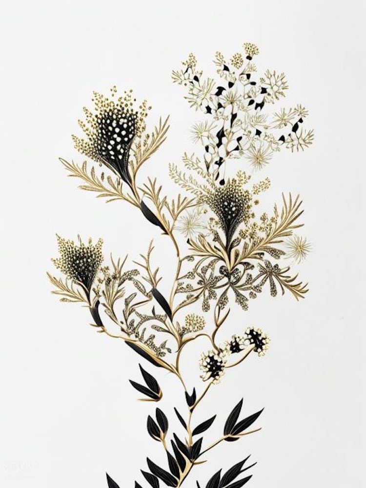 Joshua Tree Pattern Gold And Black (2)