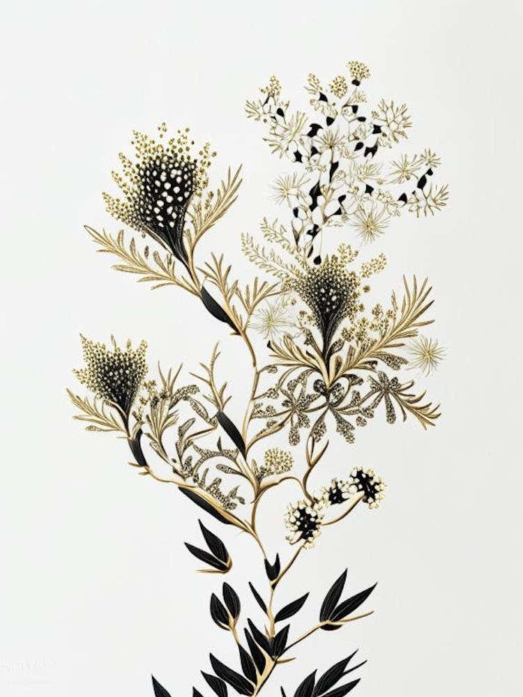 Joshua Tree Pattern Gold And Black (2)