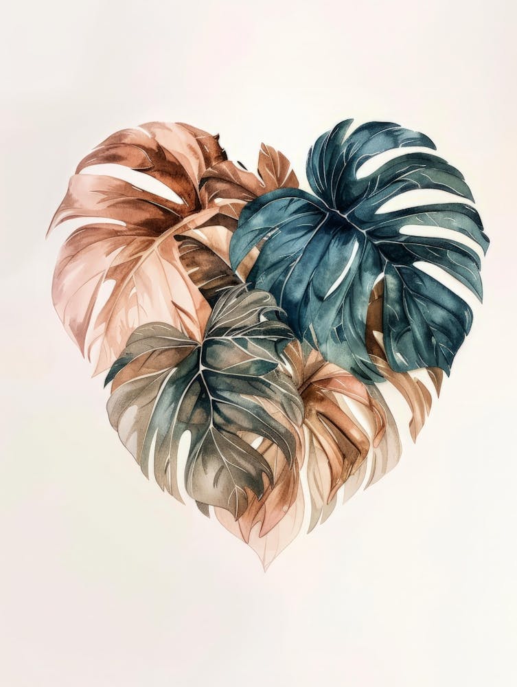 Heart Shaped Tropical Leaves