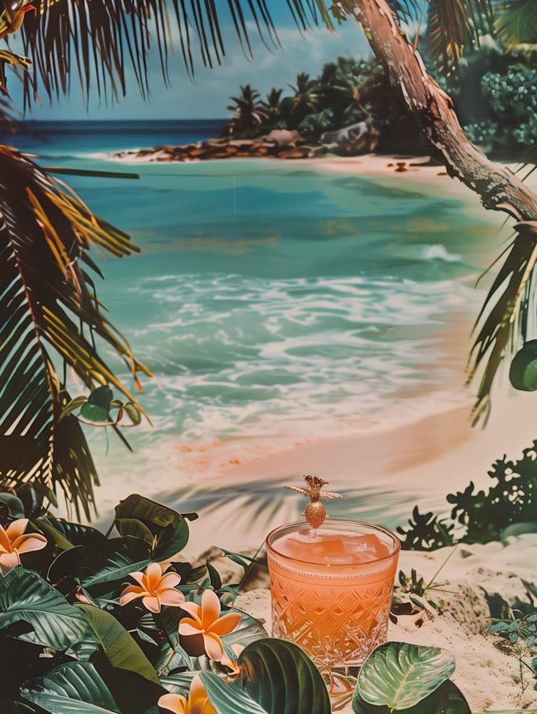 Frangipani-Cocktail am Strand