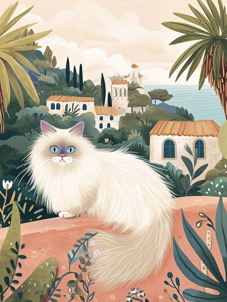 Himalayan Cat Storybook Illustration 4