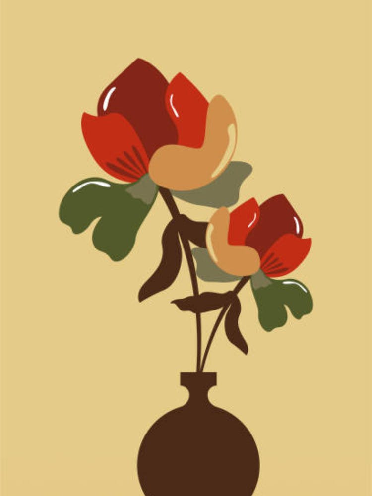 Two Flowers In A Vase