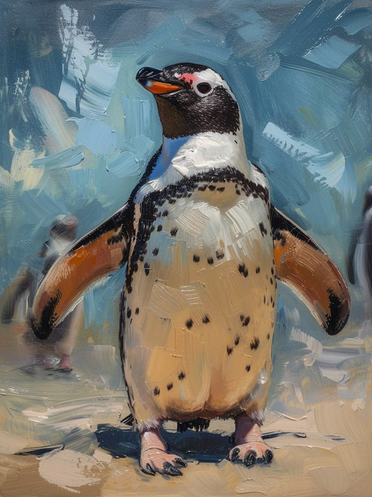 African Penguin Phillip Island The Penguin Parade Oil Painting 4