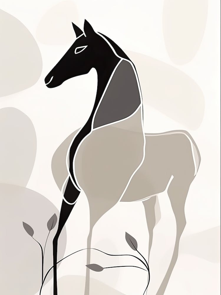 Horse Line Art Abstract 5