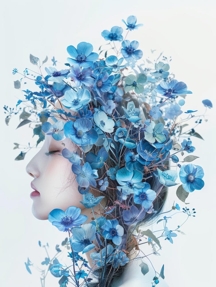 Blaue Blumen 74
