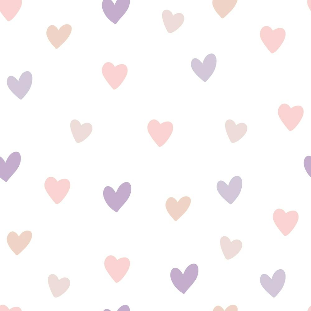 Soft pastel hearts