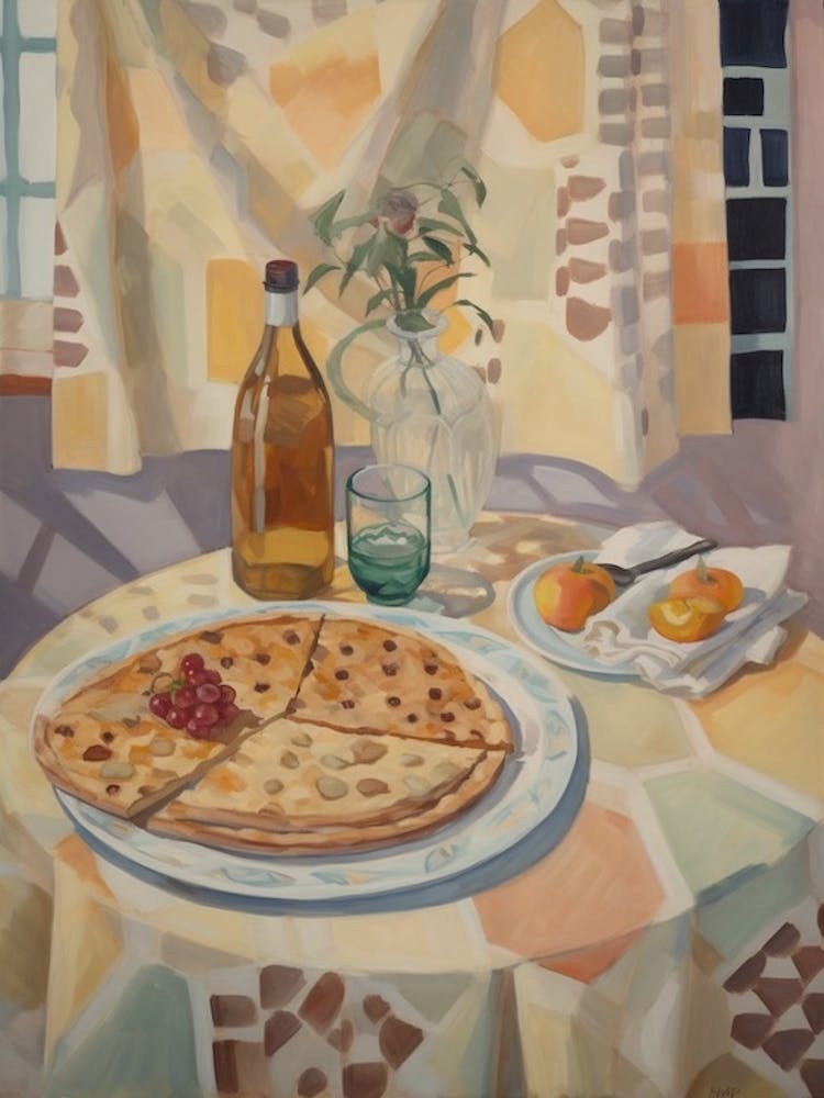 Focaccia Still Life Painting