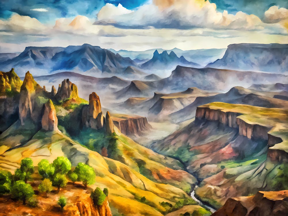 Van Gogh Simien Mountains National Park Ethiopia
