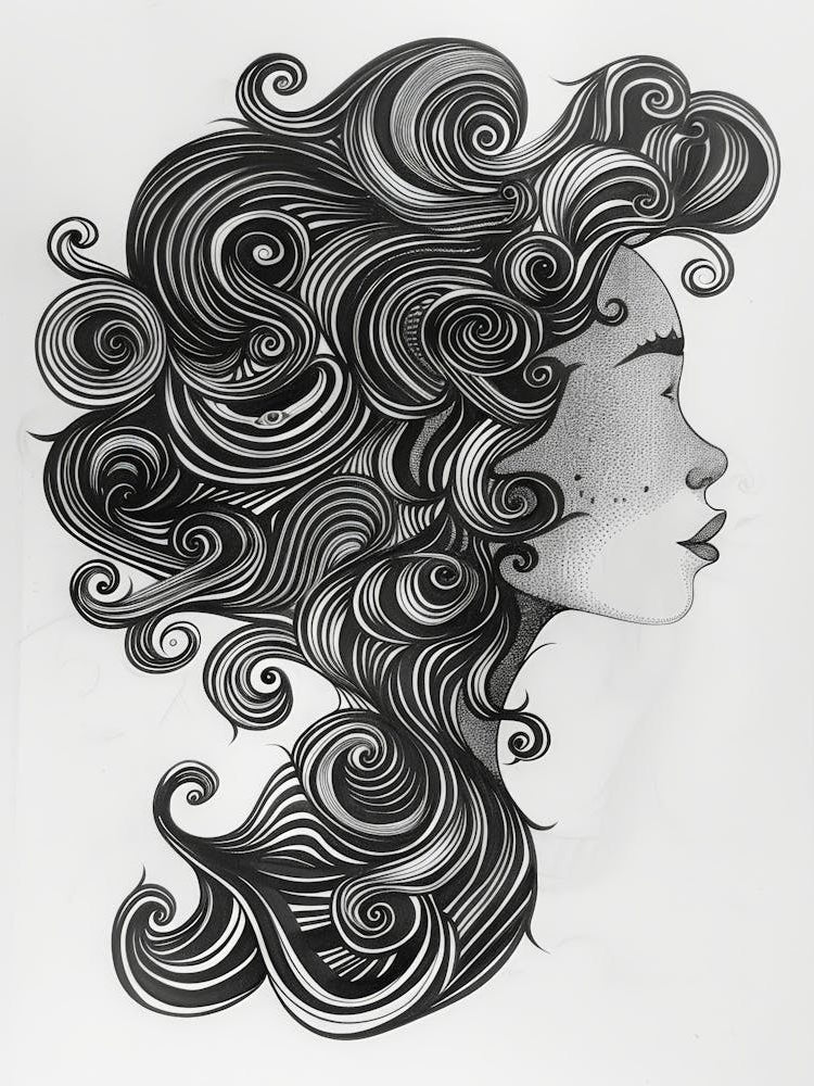 Girl With Curly Hair