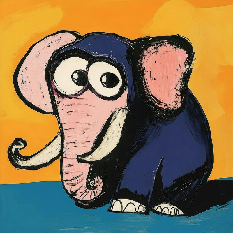 Elephant In Blue