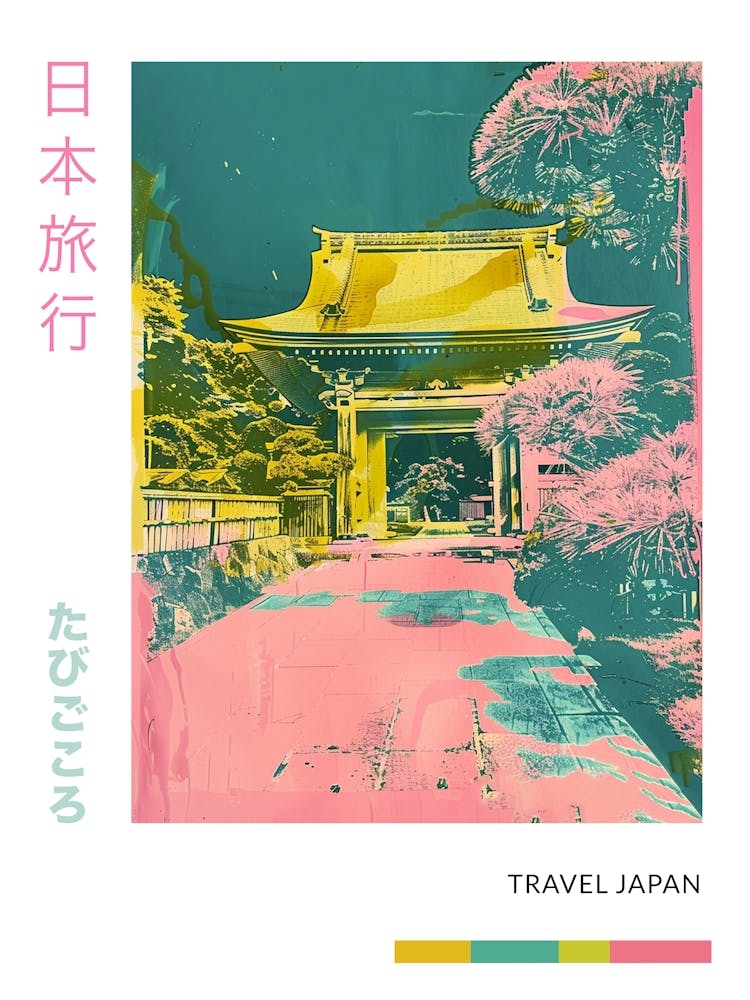 Japanese Strine Duotone Silkscreen Poster 1