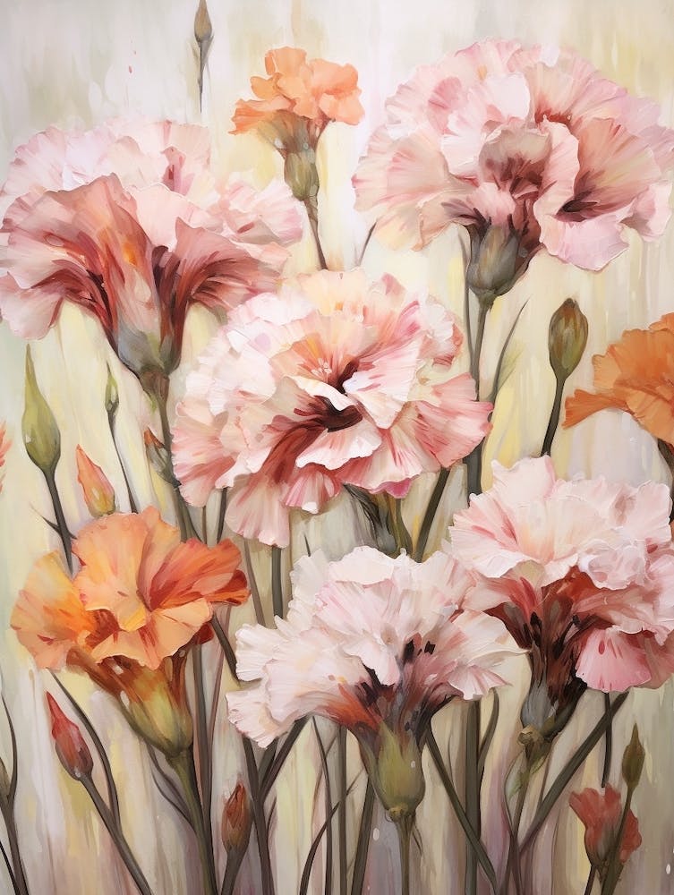 Fall Flower Painting Carnation 6