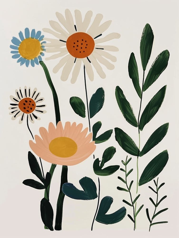 Painted Florals Daisy 3