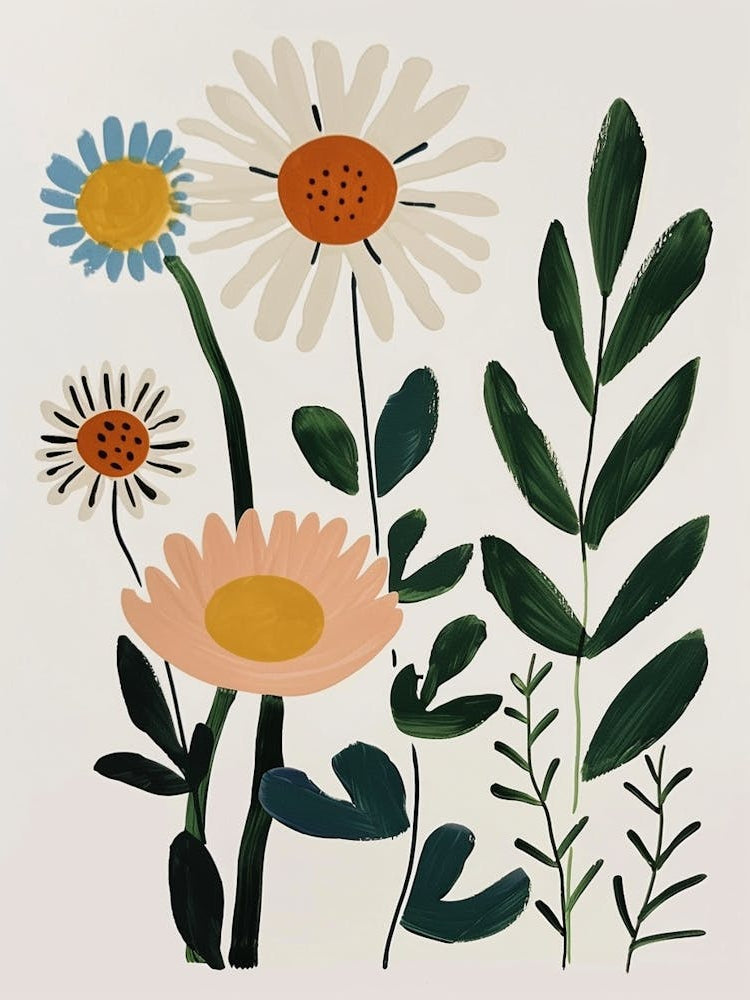 Painted Florals Daisy 3