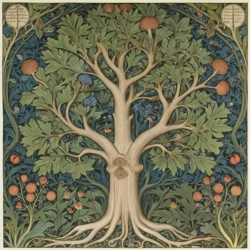 William Morris London Exhibition Poster Tree Of Life Botanical 1