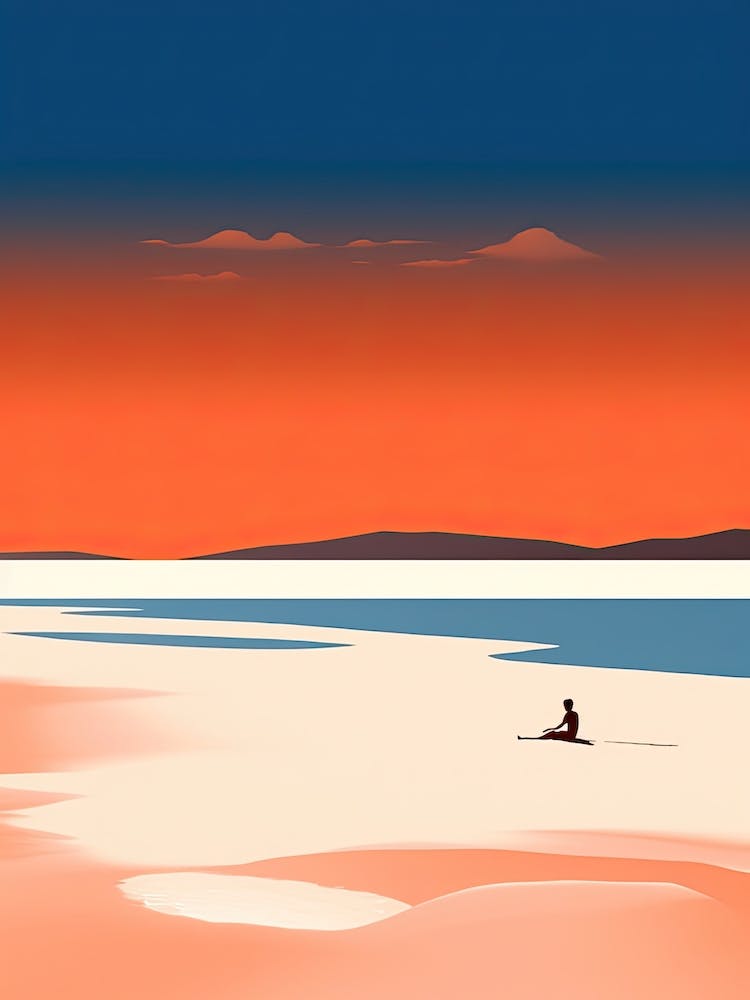 Whitehaven Beach, Australia, Bold Outlines 2