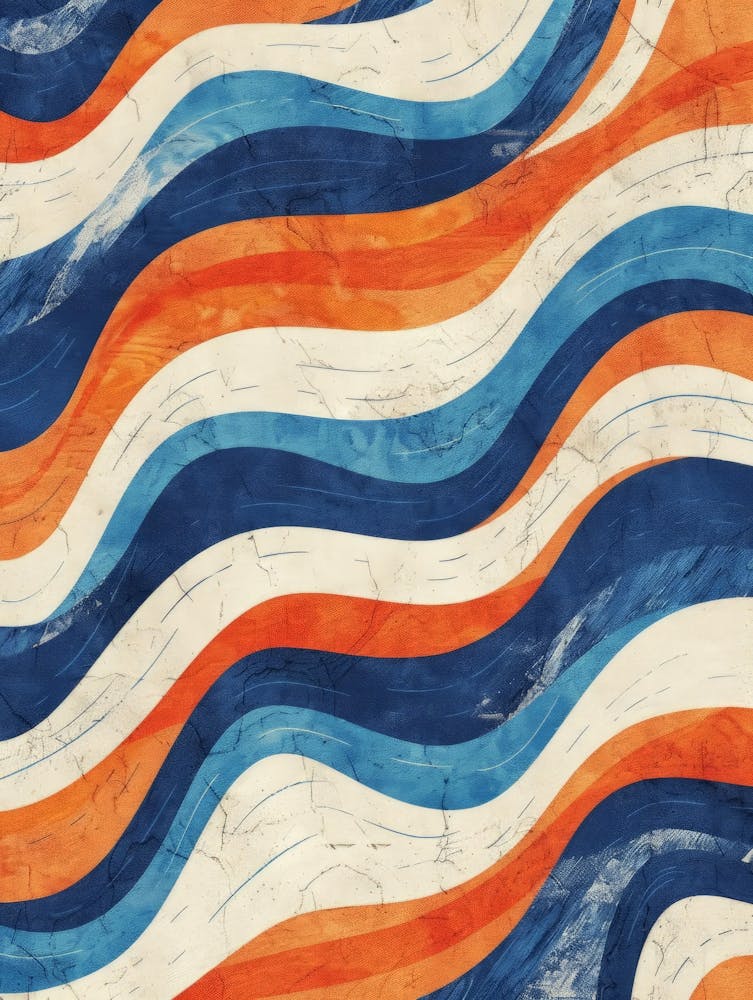 Blue And Orange Waves