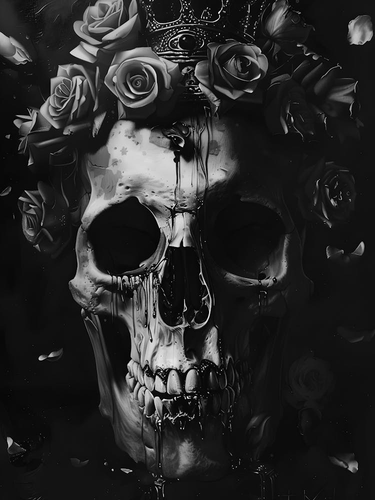 Skull With Roses