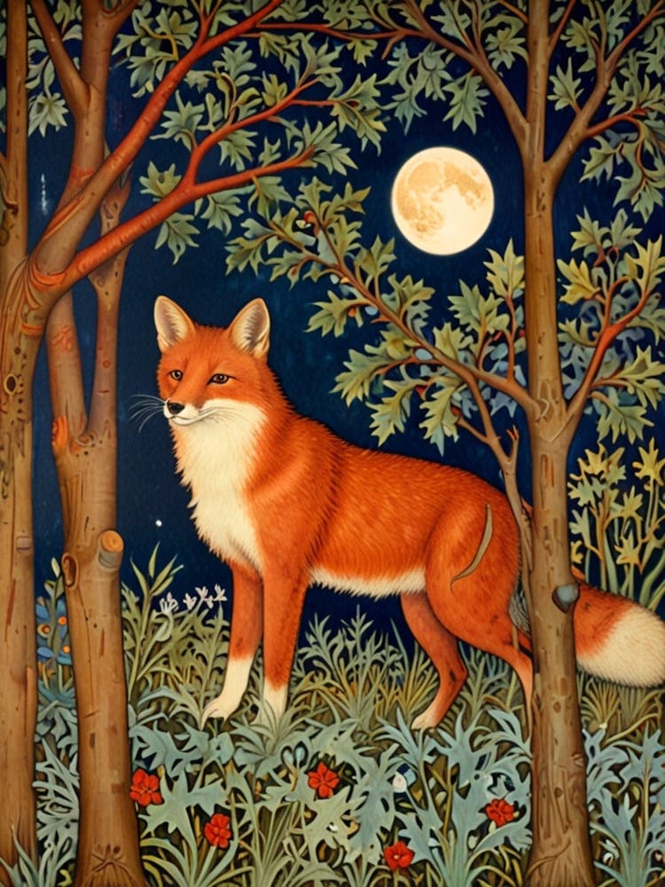 William Morris Fox In The Woods 4
