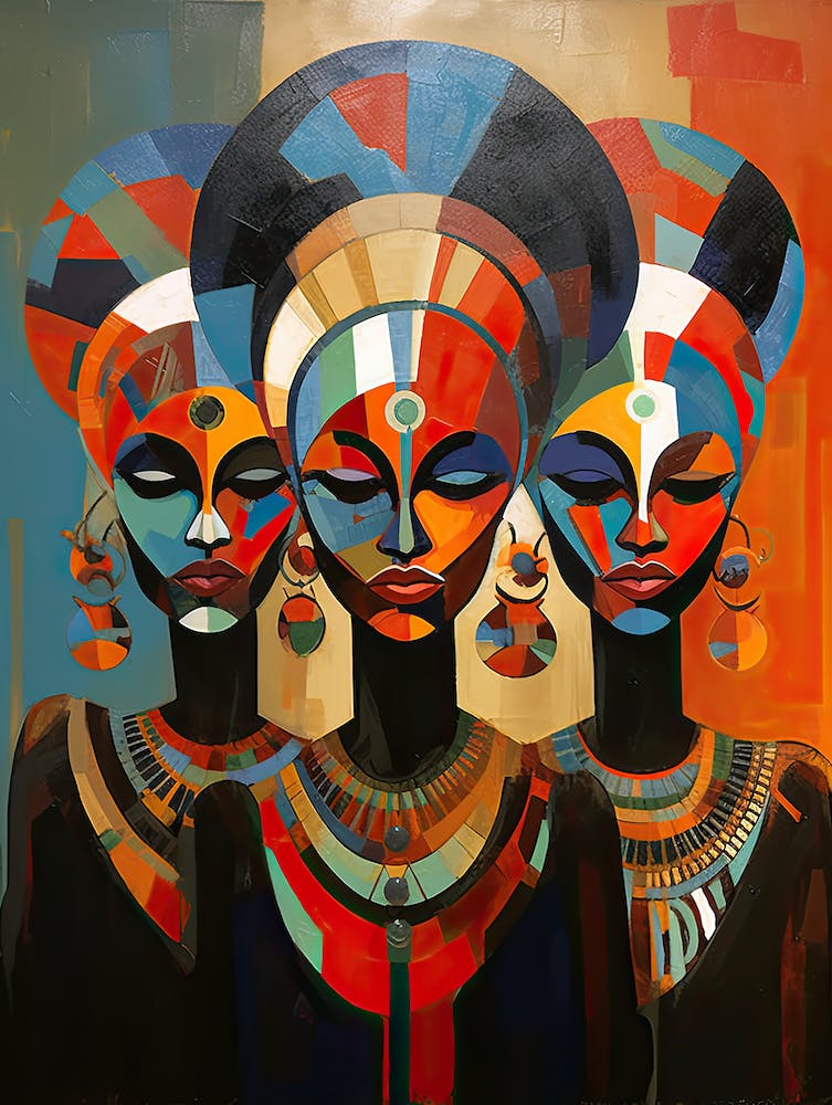 Three African Tribe Women
