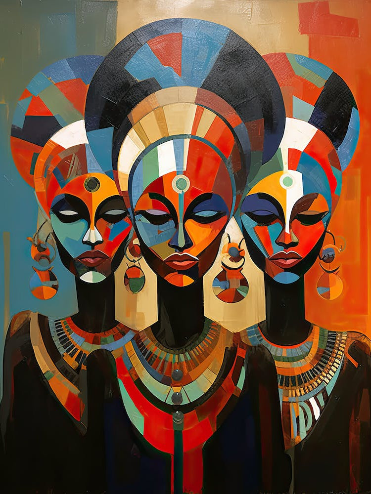 Three African Tribe Women