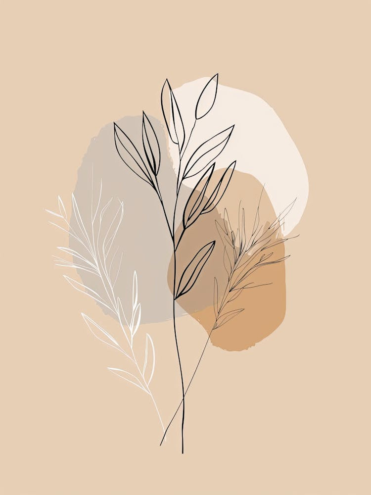 Cardiff Botanical Garden Boho Line Art