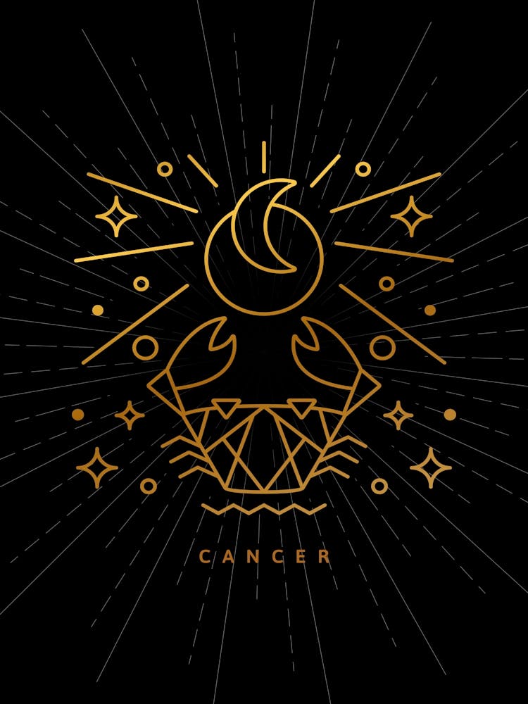 Cancer Zodiac Sign — Zodiac geometric
