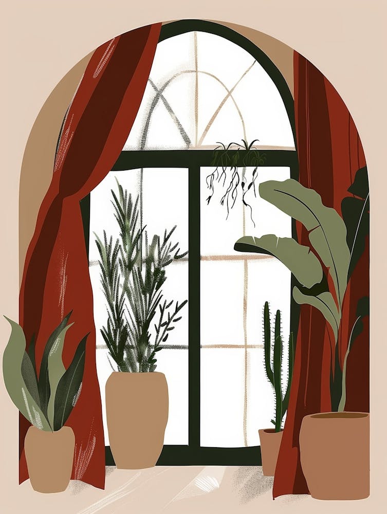 Window With Plants
