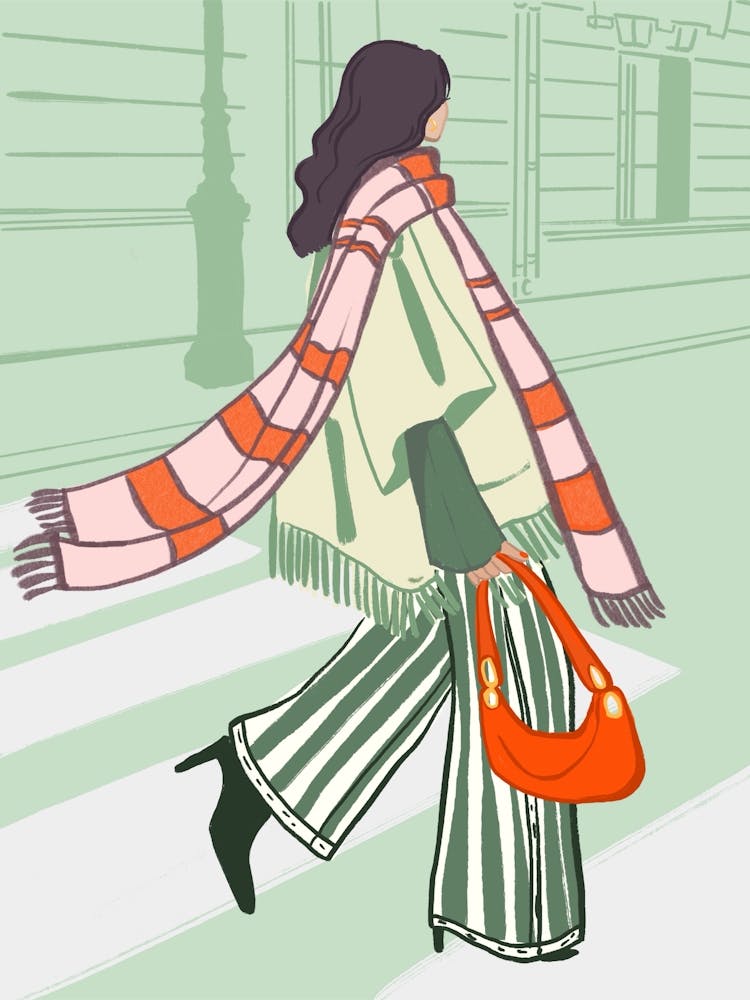 winter fashion illustration