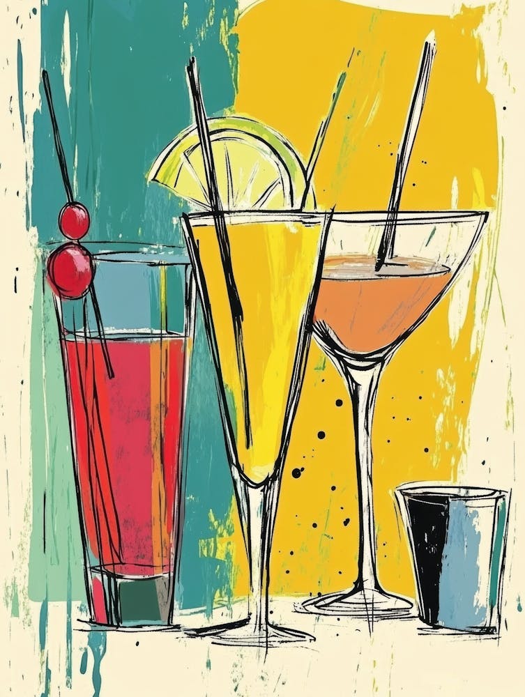Cocktail Drink Vector Illustration