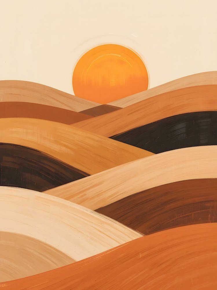 Douces Vagues de Sable au Coucher du Soleil