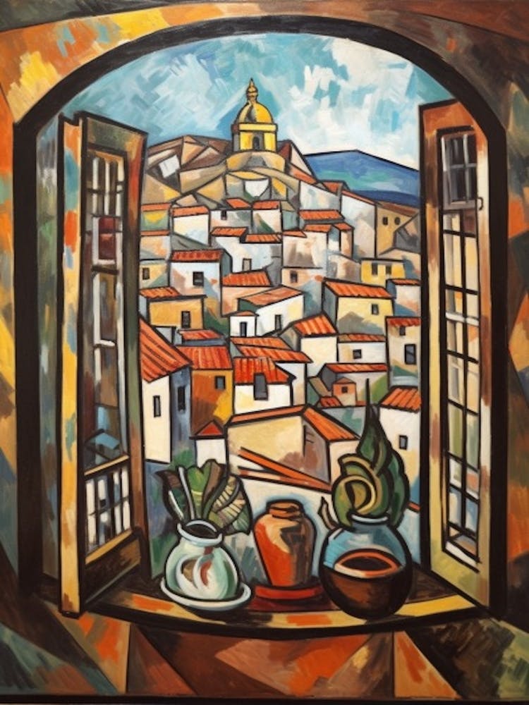 Window View Cape Town Of In The Style Of Cubism 2