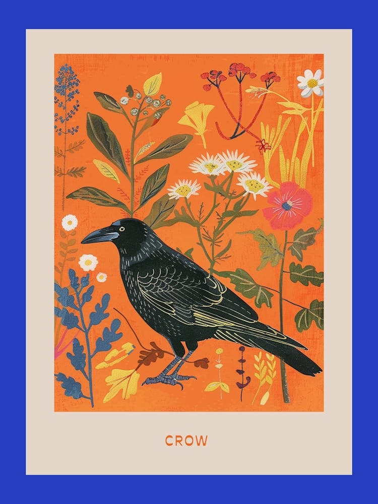 Spring Birds Poster Crow 4