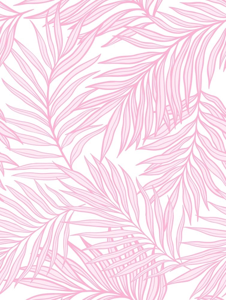 Pink Tropical Leaves 1