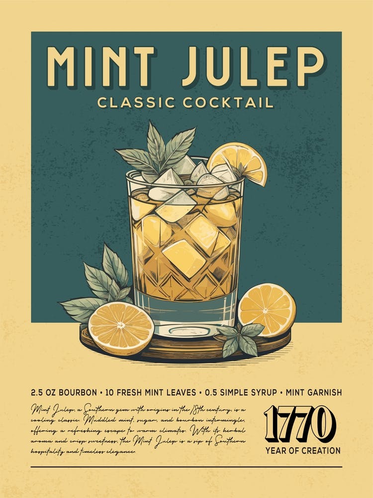 Mint Julip Classic Cocktail