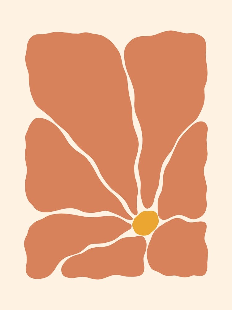 Abstract Flower 02 - Terracotta
