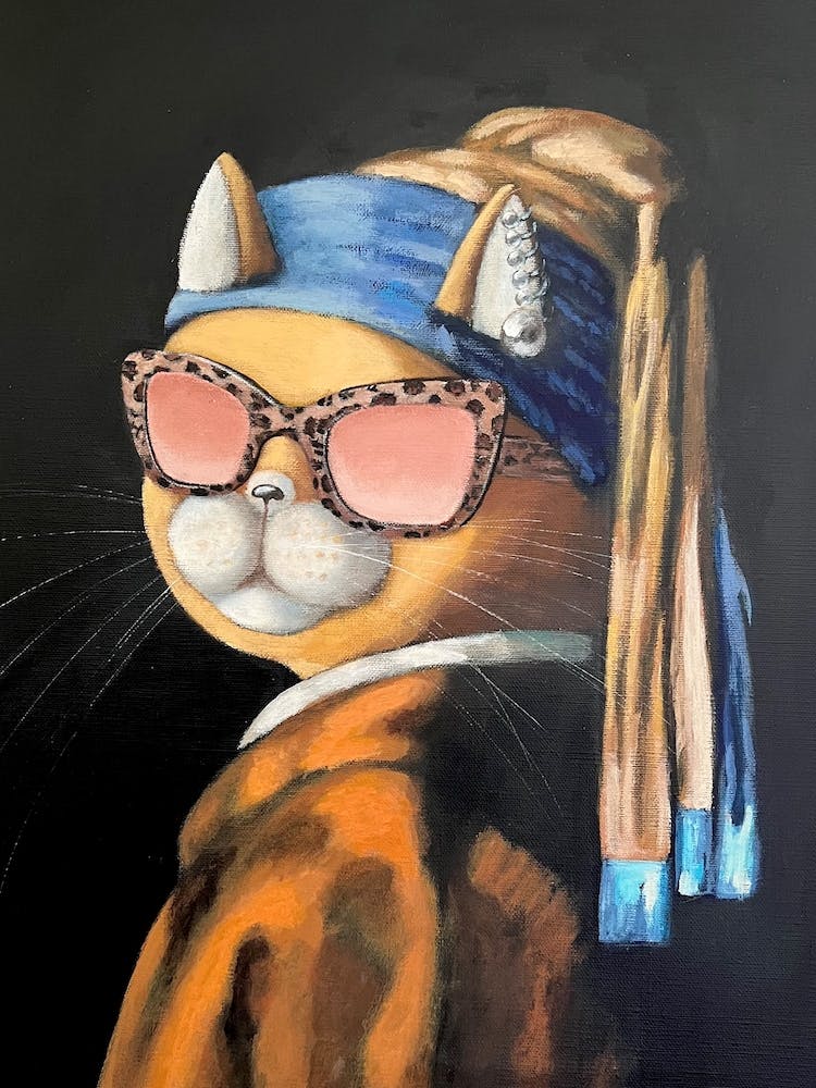 Cat with a Pearl Earring